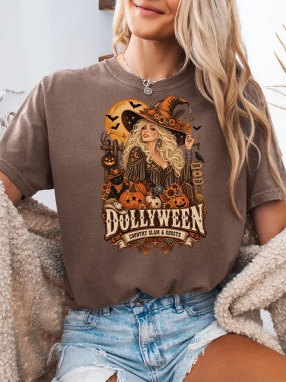 Comfort Colors Espresso Dollyween Graphic Tee